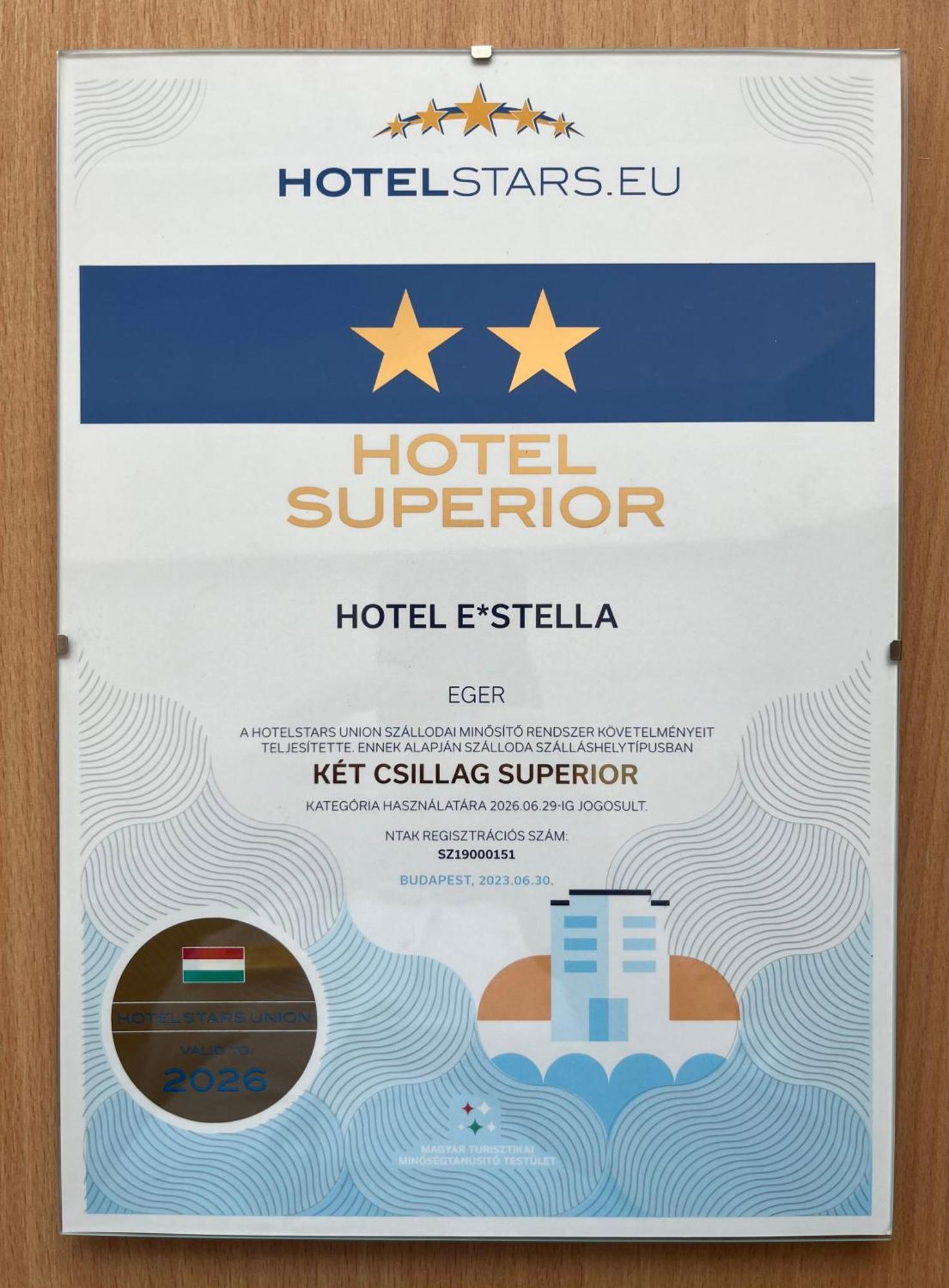 Hotel Estella Superior Eger Eksteriør bilde